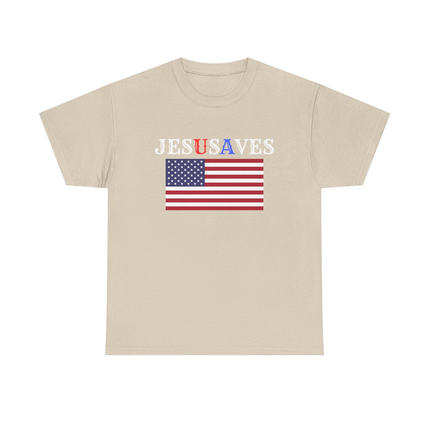 Patriotic Unisex Heavy Cotton Tee | USA Flag Graphic Shirt, Christian Witness wear, gift