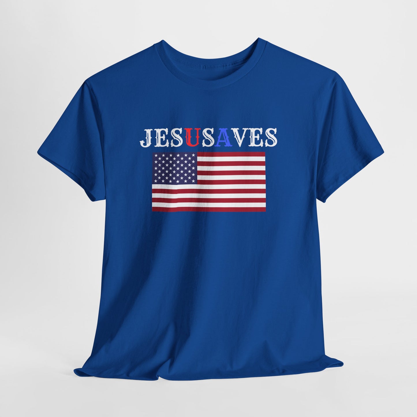 Patriotic Unisex Heavy Cotton Tee | USA Flag Graphic Shirt, Christian Witness wear, gift