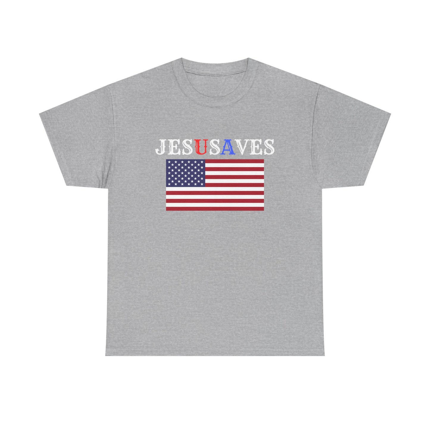 Patriotic Unisex Heavy Cotton Tee | USA Flag Graphic Shirt, Christian Witness wear, gift