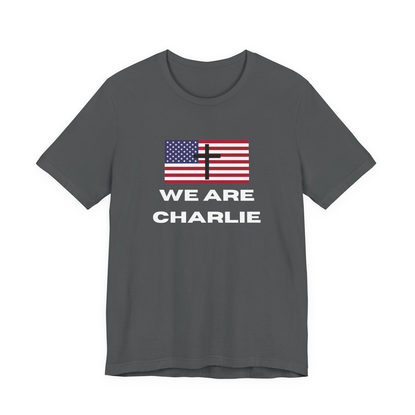 Christian American Flag Tee, Faith T-Shirt, Patriotic Shirt, Religious Gift, Charlie Kirk Memorial Shirt, Unisex Casual Top