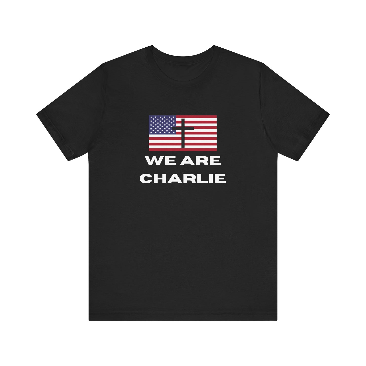 Christian American Flag Tee, Faith T-Shirt, Patriotic Shirt, Religious Gift, Charlie Kirk Memorial Shirt, Unisex Casual Top