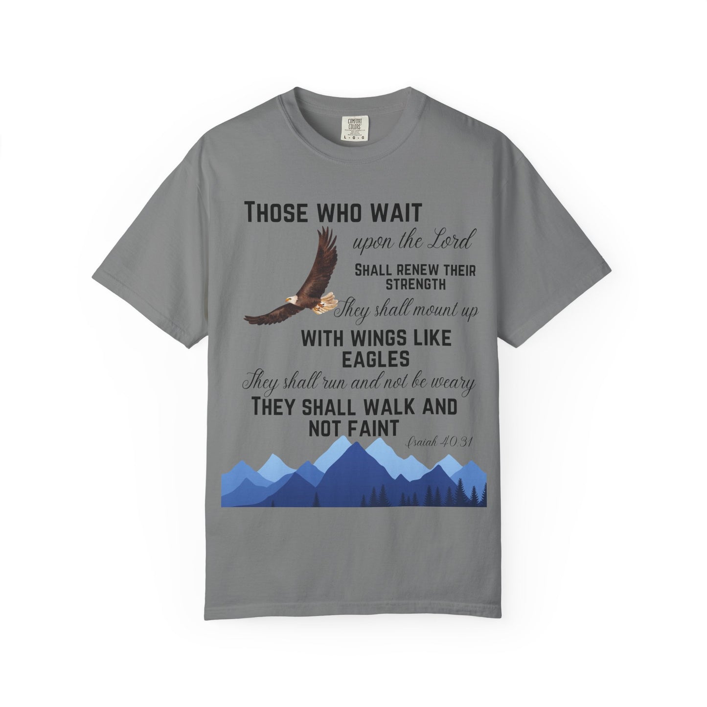 Inspirational Eagle T-Shirt, Christian Gift, Faith Shirt, Motivational Apparel, Comfortable Everyday Wear, Religious Quote Tee
