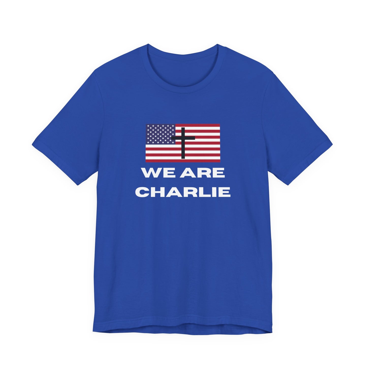 Christian American Flag Tee, Faith T-Shirt, Patriotic Shirt, Religious Gift, Charlie Kirk Memorial Shirt, Unisex Casual Top