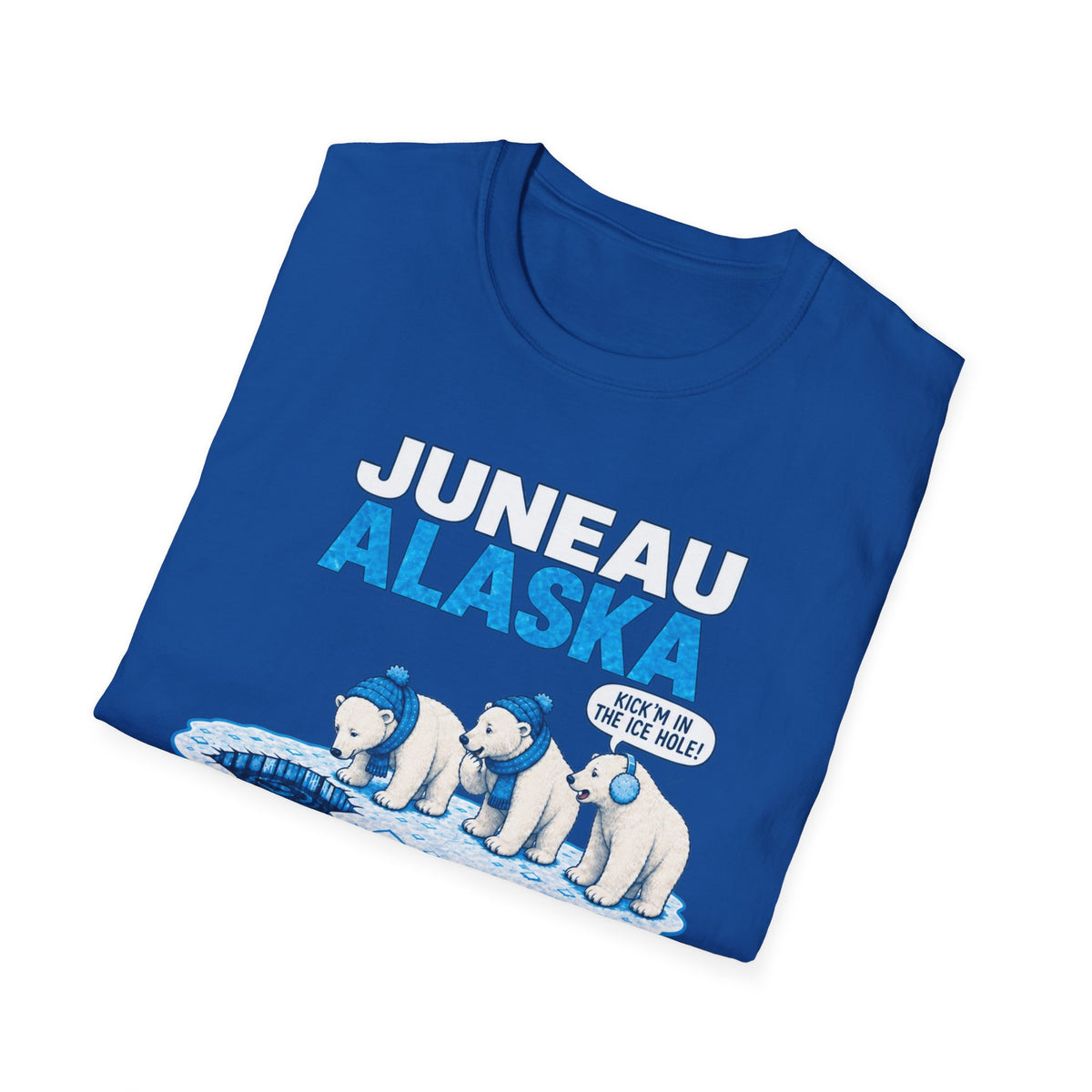 Juneau Alaska Polar Bear T‑Shirt – "Watch Out for Ice Holes" Travel Souvenir