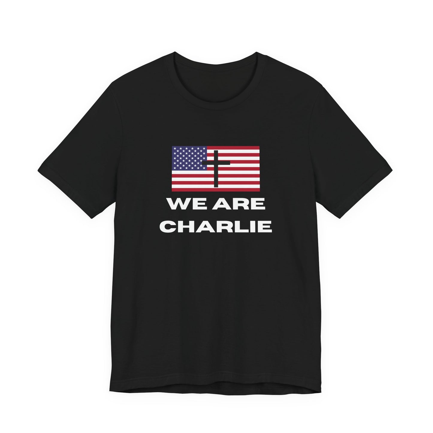 Christian American Flag Tee, Faith T-Shirt, Patriotic Shirt, Religious Gift, Charlie Kirk Memorial Shirt, Unisex Casual Top