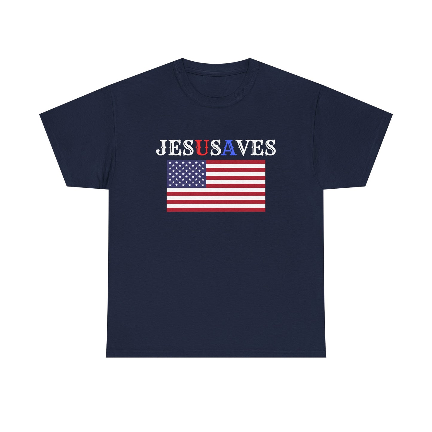 Patriotic Unisex Heavy Cotton Tee | USA Flag Graphic Shirt, Christian Witness wear, gift