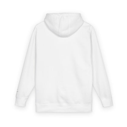 Minimal Cross Hoodie — Small Chest & Sleeve Faith Graphic