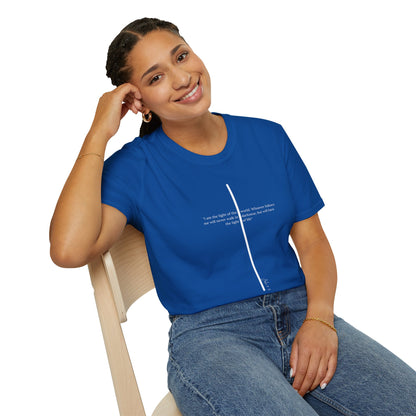 Light of The World Cross T shirt (John 8:12)