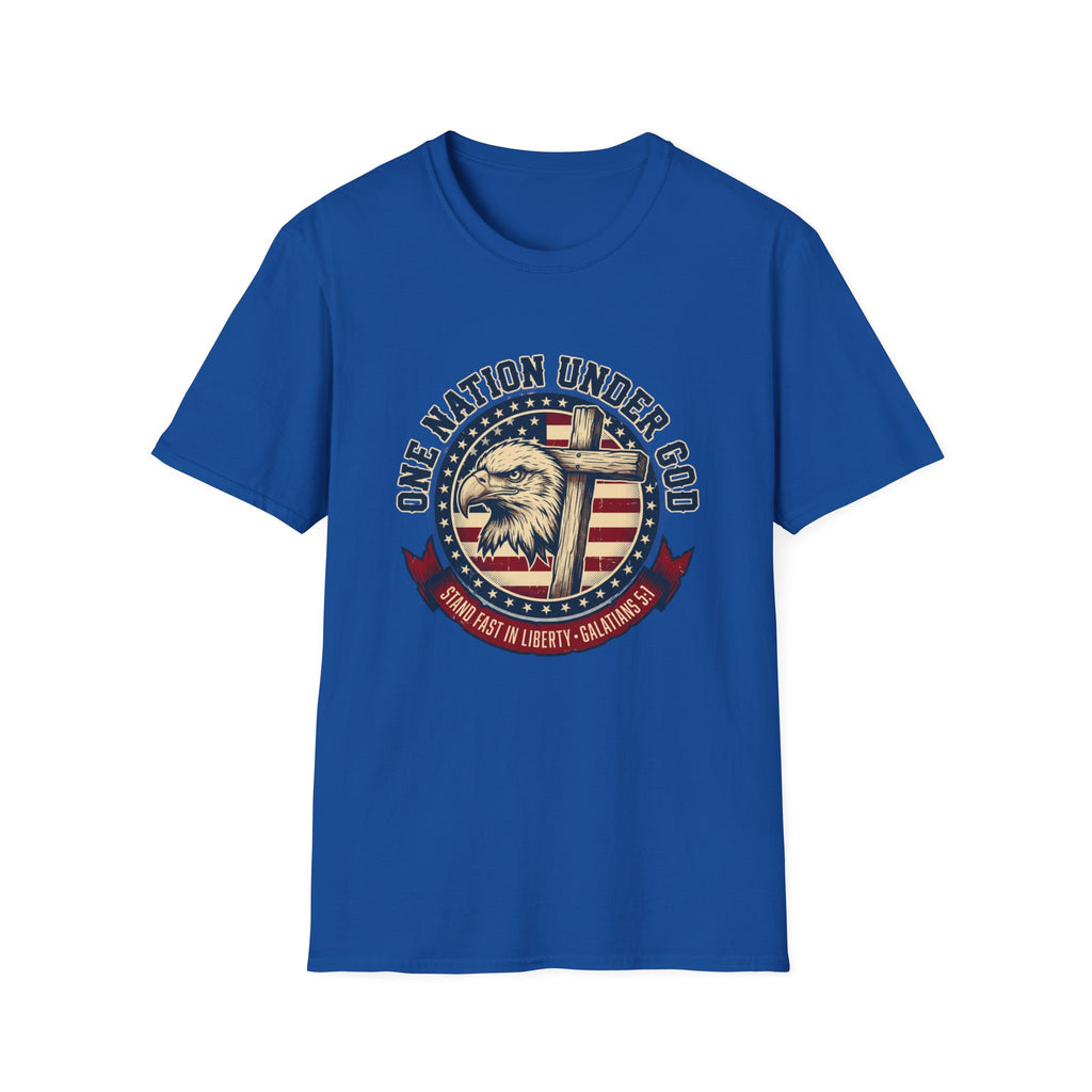 One Nation Under God Eagle American Flag T Shirt