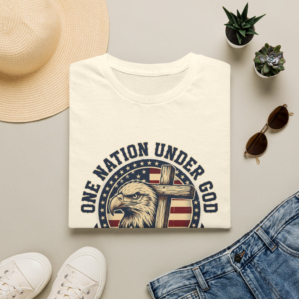 One Nation Under God Eagle American Flag T Shirt
