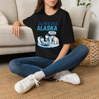 Juneau Alaska Polar Bears T-Shirt — ‘Watch Out for Ice Holes!’ Travel Souvenir Tee