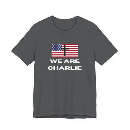 Christian American Flag Tee, Faith T-Shirt, Patriotic Shirt, Religious Gift, Charlie Kirk Memorial Shirt, Unisex Casual Top