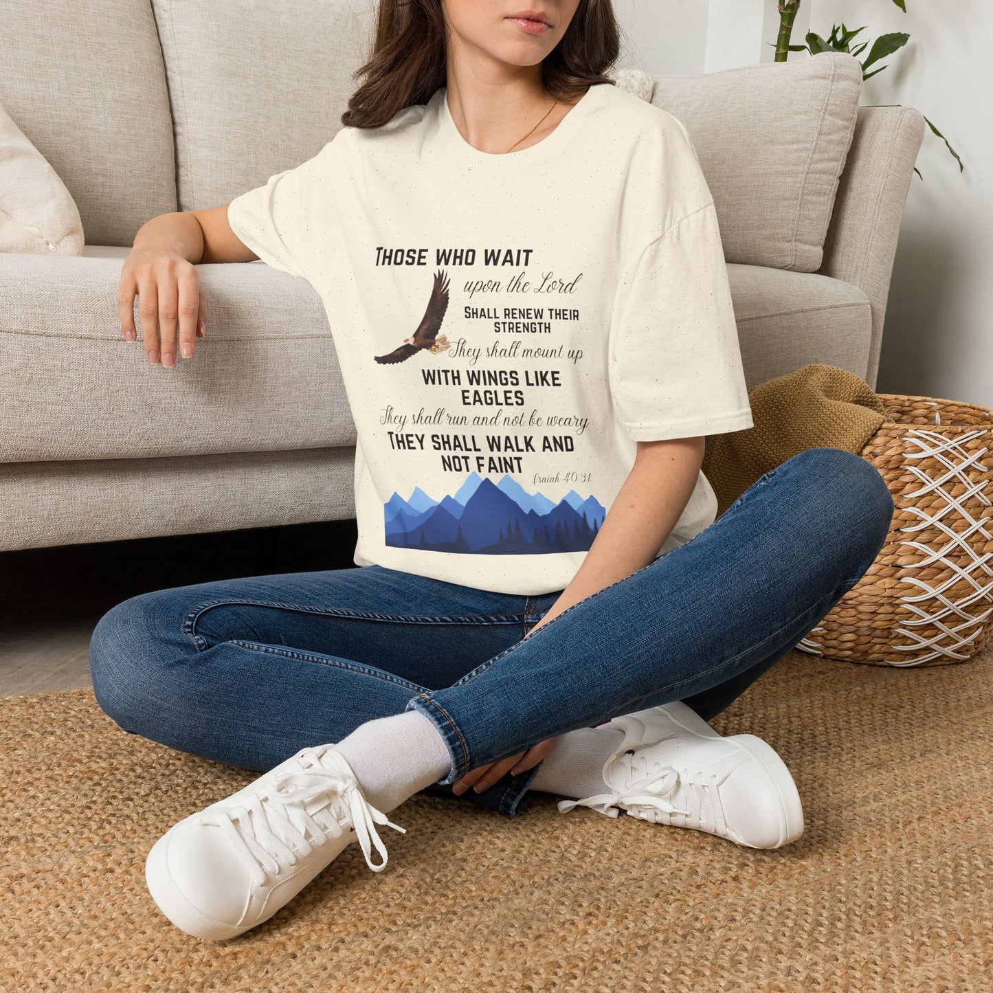 Those Who Wait Upon the Lord T-Shirt — Isaiah Eagles Faith Tee