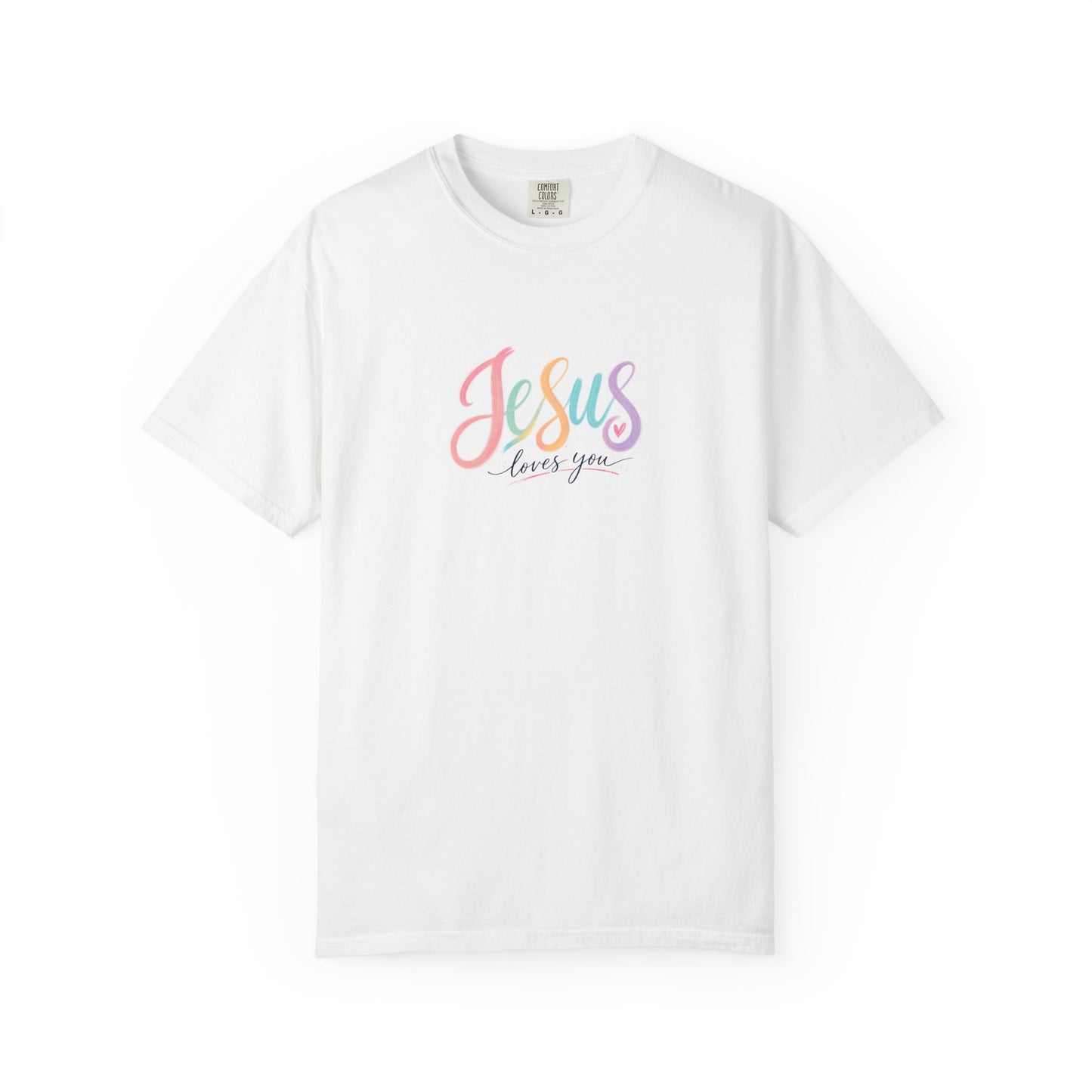 Jesus Loves You Pastel Rainbow T-Shirt