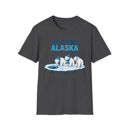 Juneau Alaska Polar Bears T-Shirt — 'Watch Out For Ice Holes' Cute Arctic Souvenir