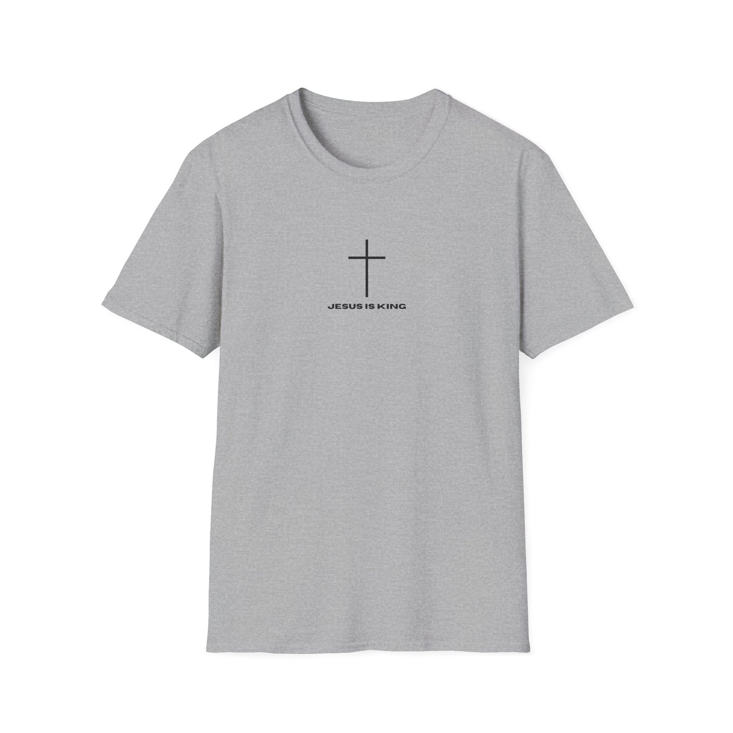 Minimal Cross “JESUS IS KING” Christian Faith Tee