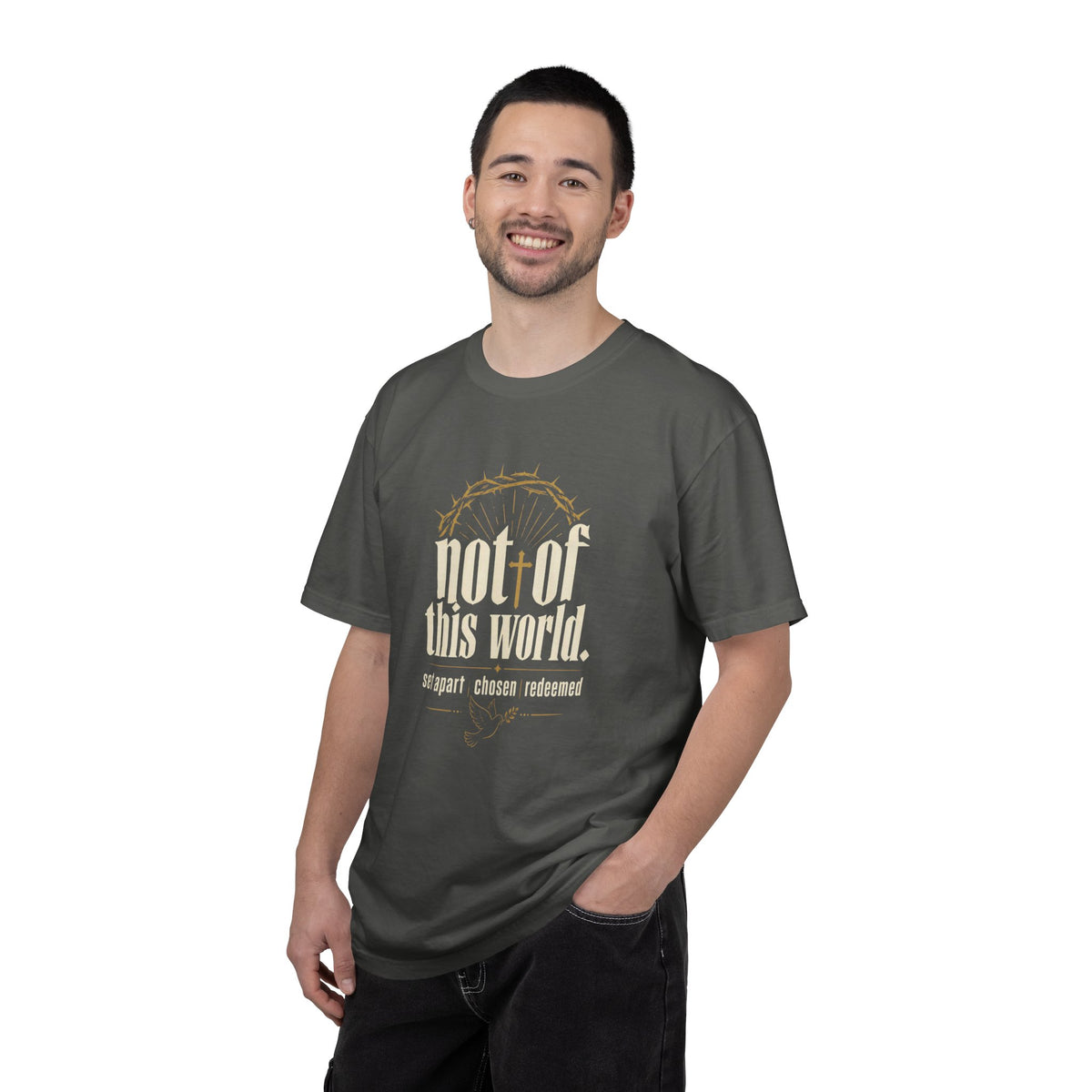 Not of This World T-Shirt — Faith Christian Tee (Set Apart • Chosen • Redeemed)