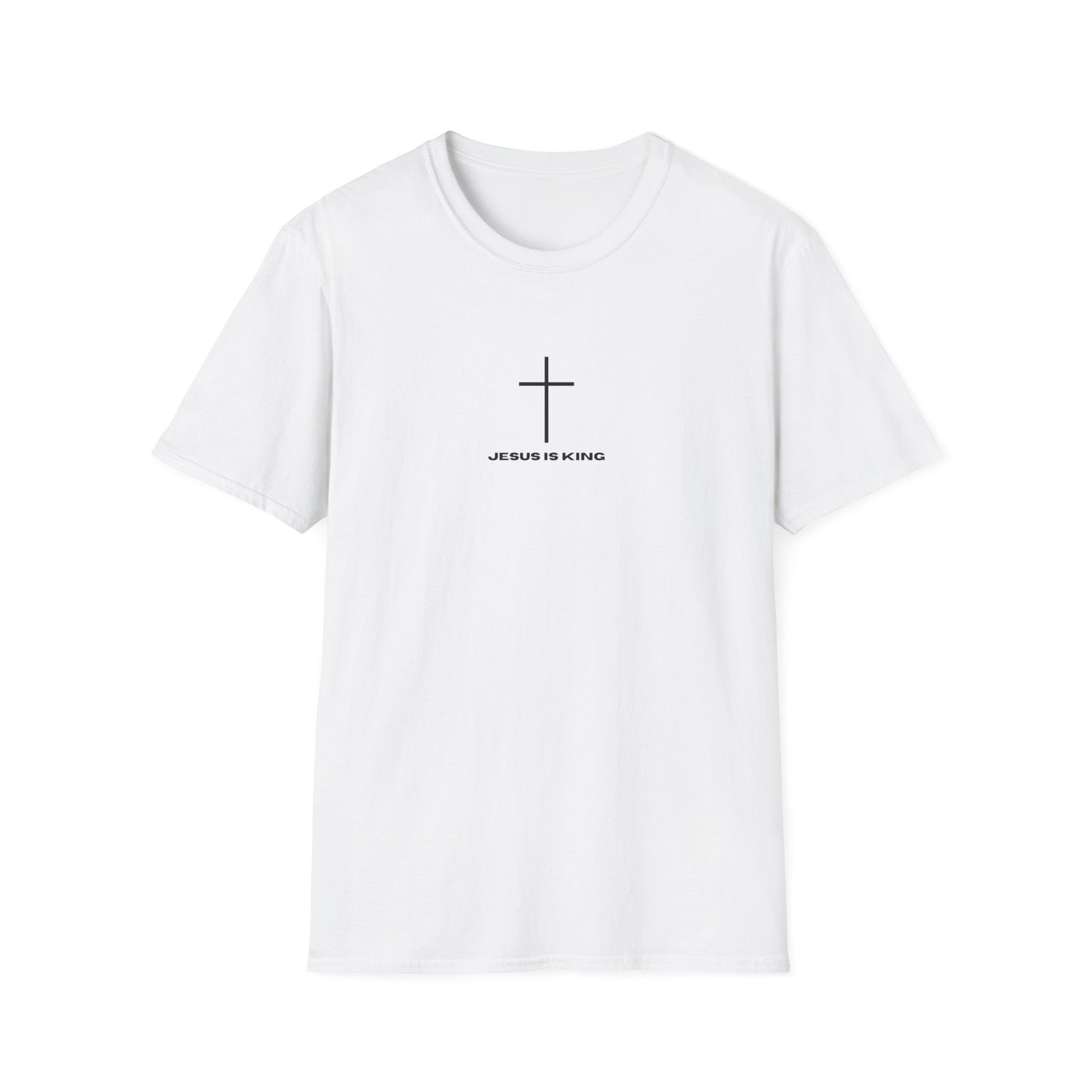 Minimal Cross “JESUS IS KING” Christian Faith Tee