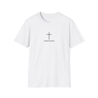 Minimal Cross “JESUS IS KING” Christian Faith Tee