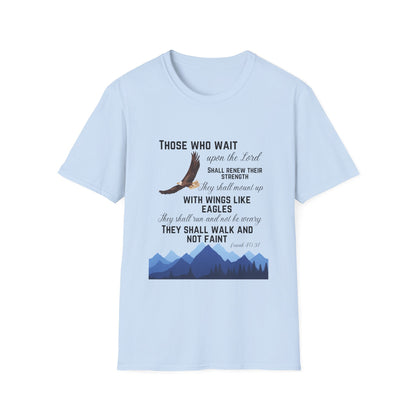 Those Who Wait Upon the Lord T-Shirt — Isaiah Eagles Faith Tee