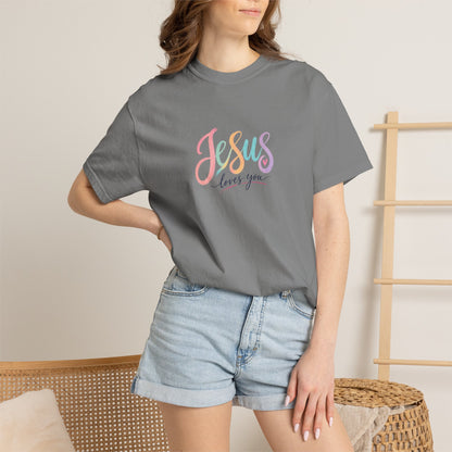 Jesus Loves You Pastel Rainbow T-Shirt