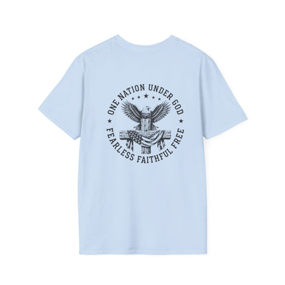 American Eagle Chest Logo T-Shirt — Minimalist Patriotic Graphic Tee