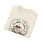 Sip, Study & Savor Psalm 5:3 Christian Coffee T Shirt