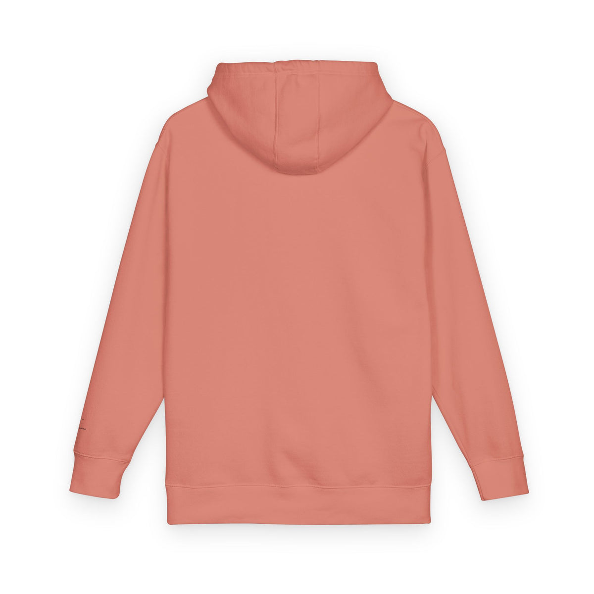 Minimal Cross Hoodie — Small Chest & Sleeve Faith Graphic