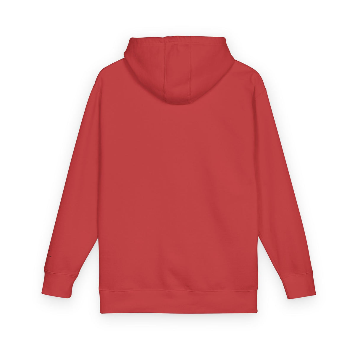 Minimal Cross Hoodie — Small Chest & Sleeve Faith Graphic