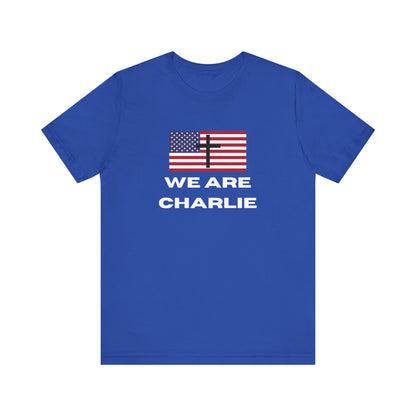 Christian American Flag Tee, Faith T-Shirt, Patriotic Shirt, Religious Gift, Charlie Kirk Memorial Shirt, Unisex Casual Top