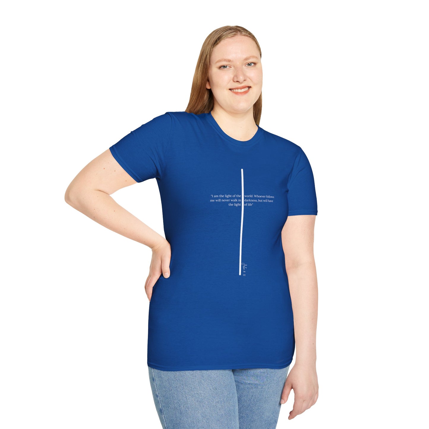 Light of The World Cross T shirt (John 8:12)