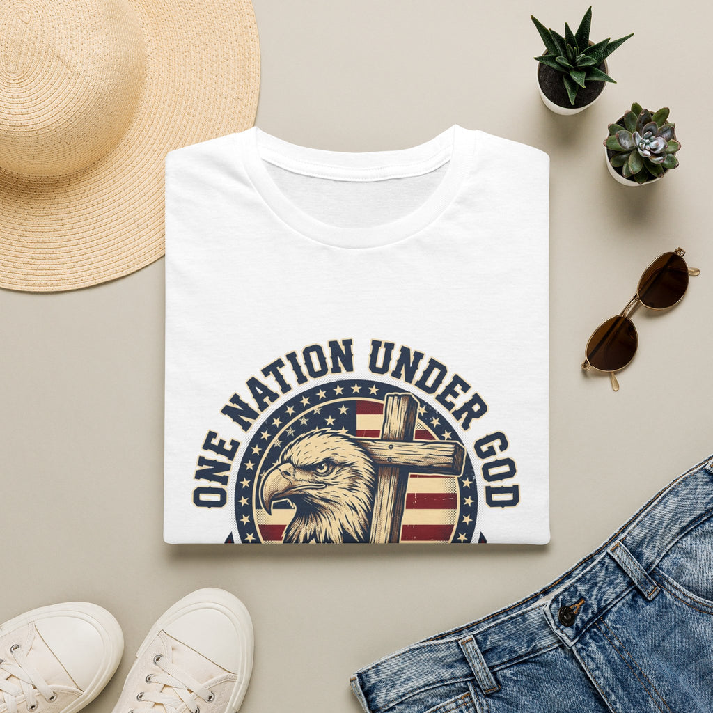 One Nation Under God Eagle American Flag T Shirt