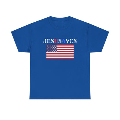 Patriotic Unisex Heavy Cotton Tee | USA Flag Graphic Shirt, Christian Witness wear, gift