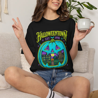 Halloweentown Pumpkin Tee — Retro Halloween Graphic T-Shirt