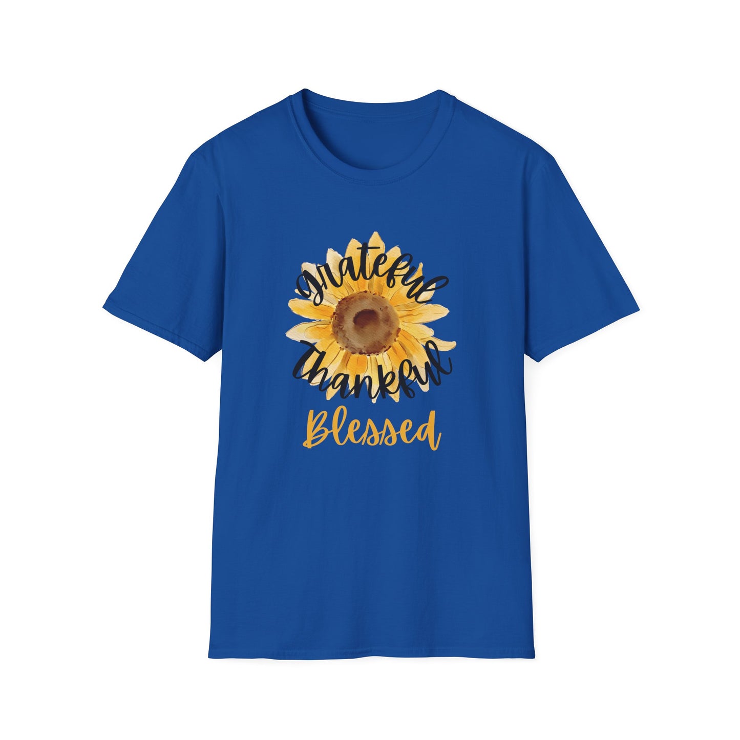 Grateful Thankful Blessed Sunflower T-Shirt