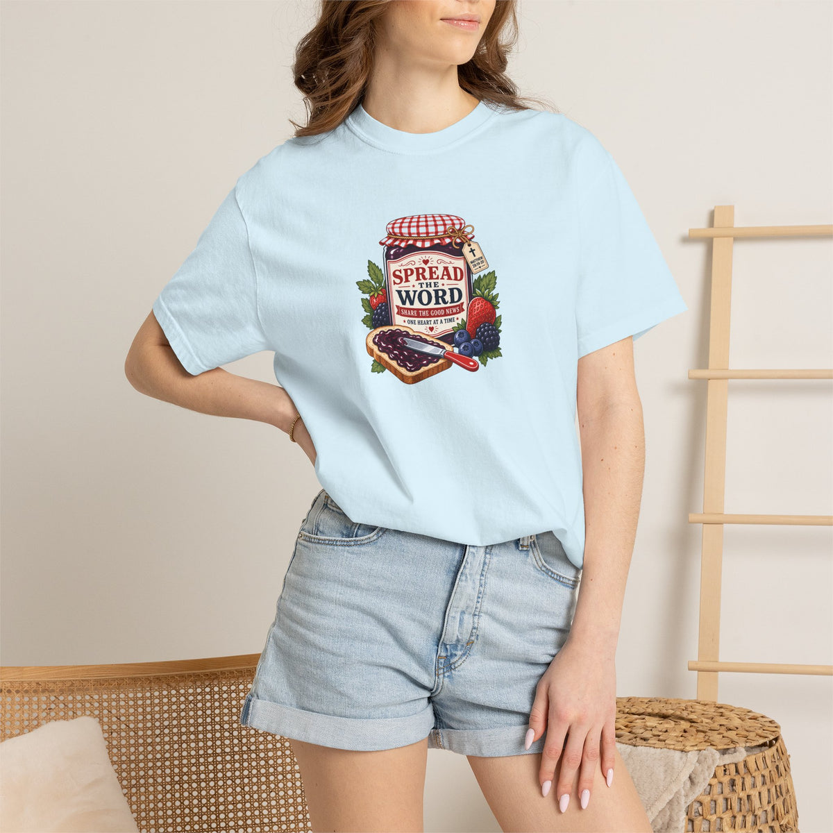 Spread the Word Vintage Strawberry Jam Christian Tee
