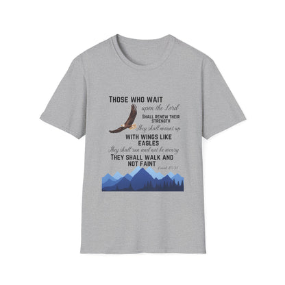 Those Who Wait Upon the Lord T-Shirt — Isaiah Eagles Faith Tee