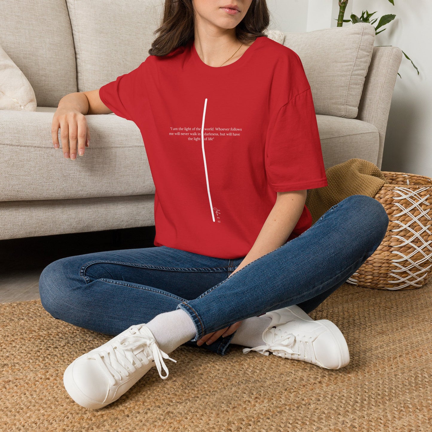 Light of The World Cross T shirt (John 8:12)