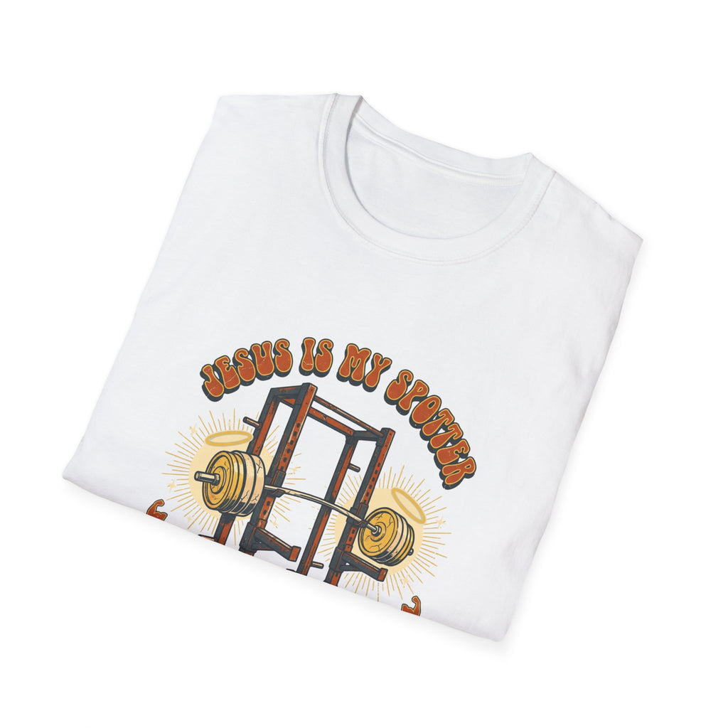 Jesus Is My Spotter Weight Lifting T Shirt