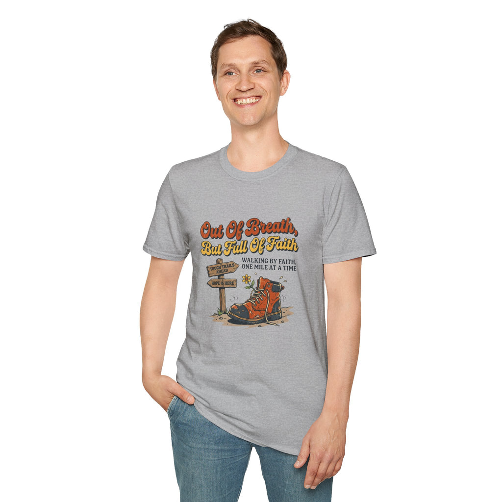 Out of Breath But Full of Faith Walking/ Hiking T Shirt