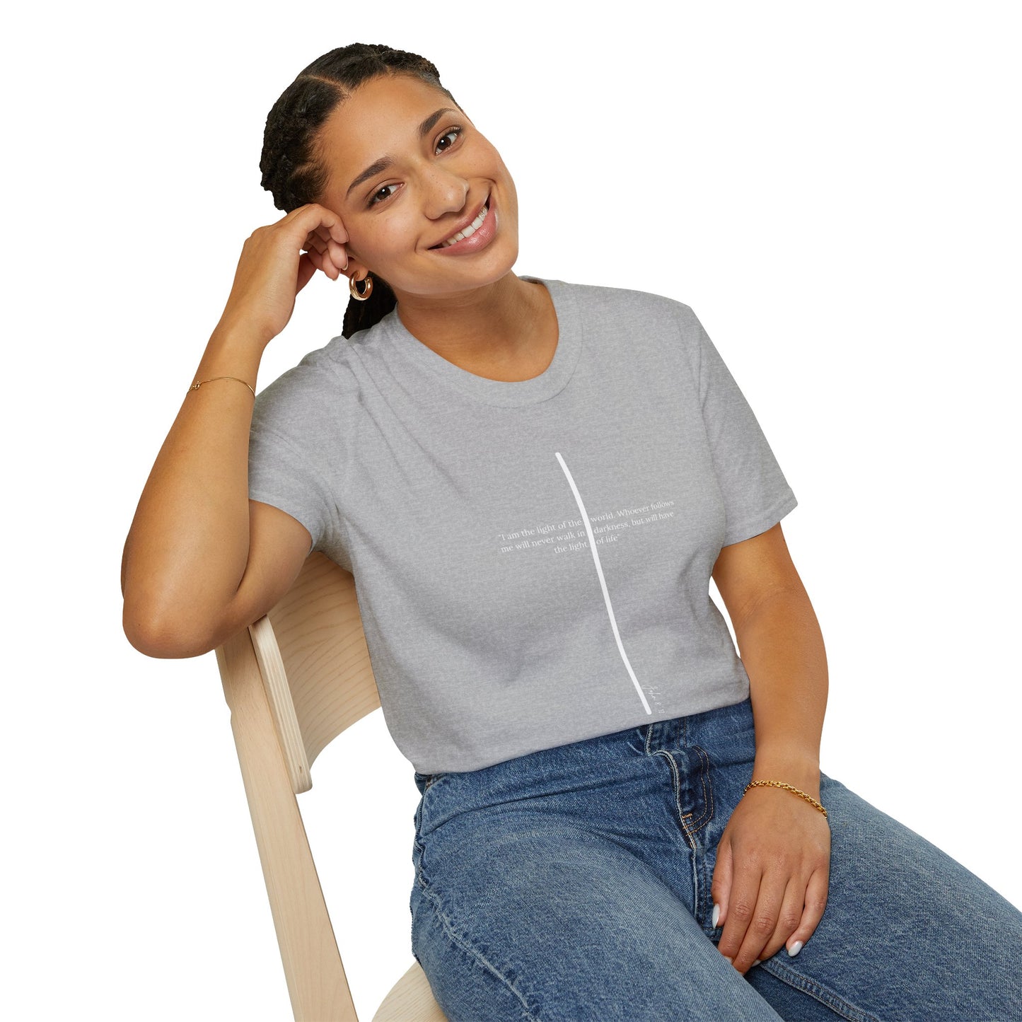 Light of The World Cross T shirt (John 8:12)
