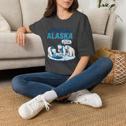 Juneau Alaska Polar Bears T-Shirt — ‘Watch Out for Ice Holes!’ Travel Souvenir Tee