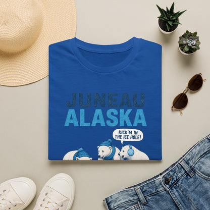 Juneau Alaska Polar Bears T-Shirt — ‘Watch Out for Ice Holes!’ Travel Souvenir Tee