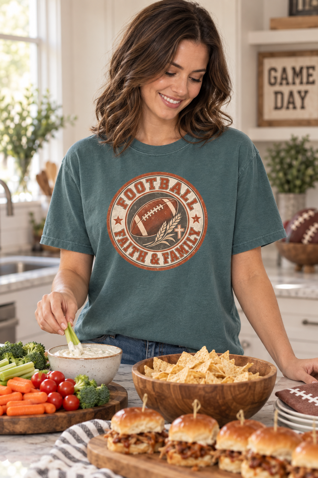 Football, Faith and Family T shirt