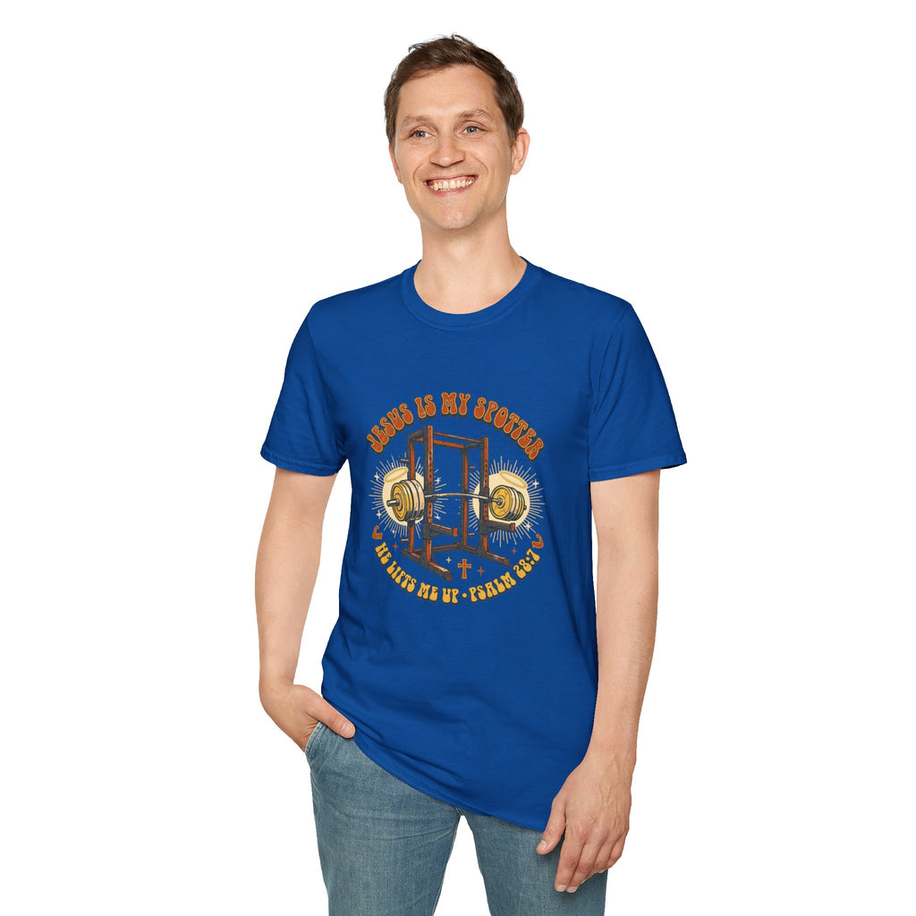 Jesus Is My Spotter Weight Lifting T Shirt