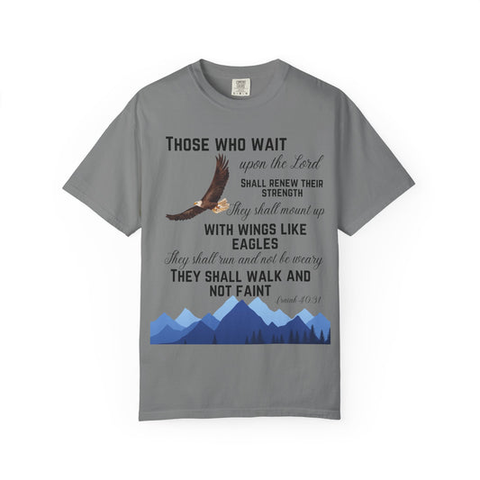 Inspirational Eagle T-Shirt, Christian Gift, Faith Shirt, Motivational Apparel, Comfortable Everyday Wear, Religious Quote Tee