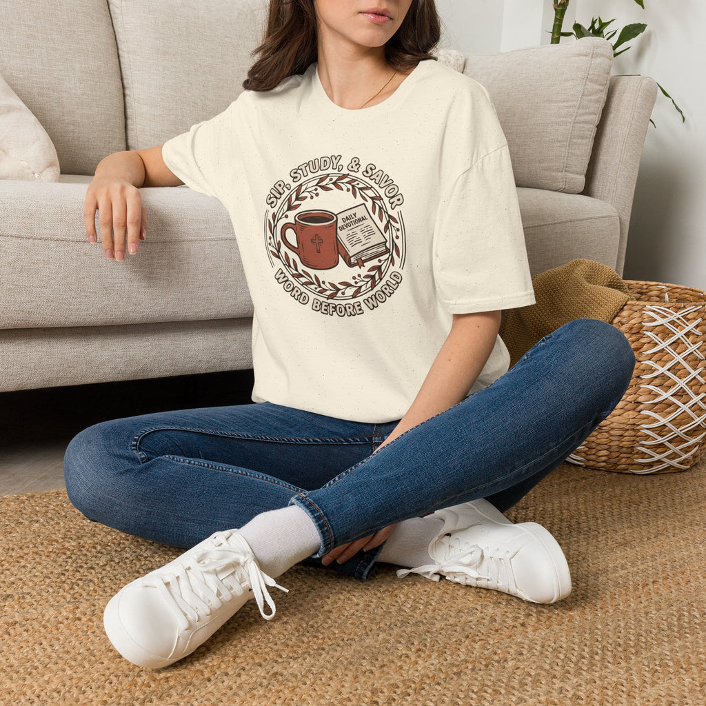 Sip, Study & Savor Coffee and Bible Lover T Shirt