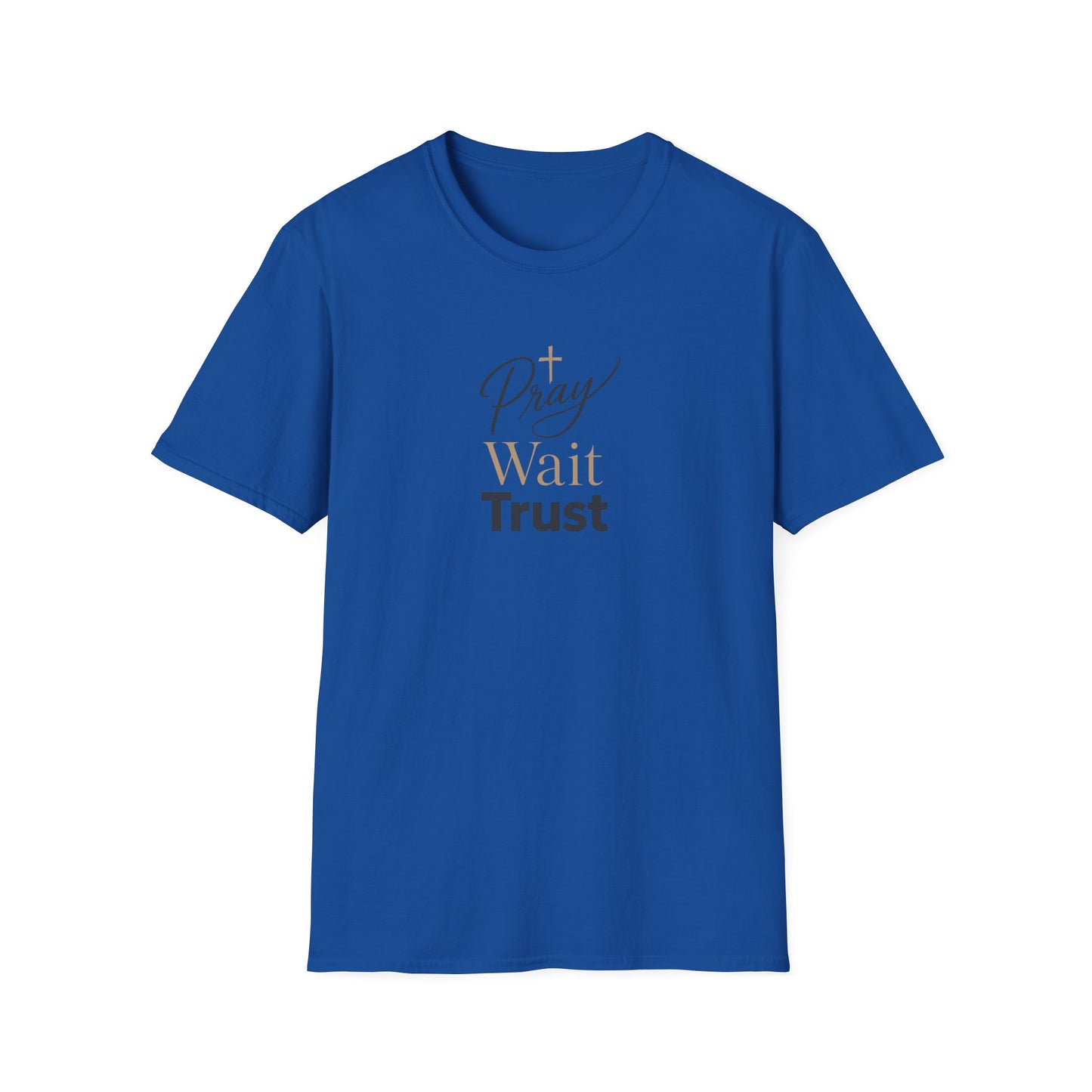 Pray Wait Trust T‑Shirt — Inspirational Christian Faith Tee