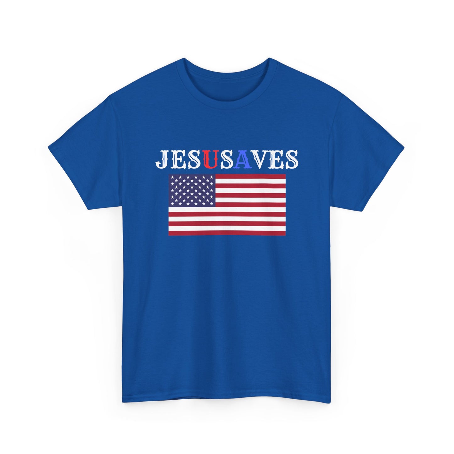 Patriotic Unisex Heavy Cotton Tee | USA Flag Graphic Shirt, Christian Witness wear, gift
