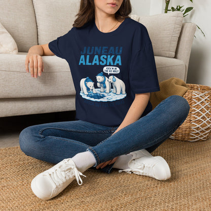 Juneau Alaska Polar Bears T-Shirt — ‘Watch Out for Ice Holes!’ Travel Souvenir Tee